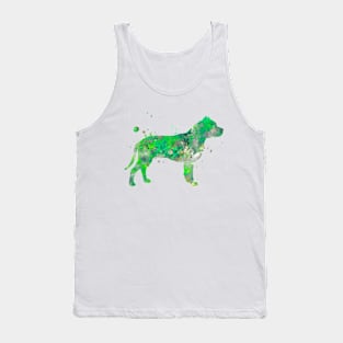 American Staffordshire Terrier Dog Watercolor Painting Tank Top